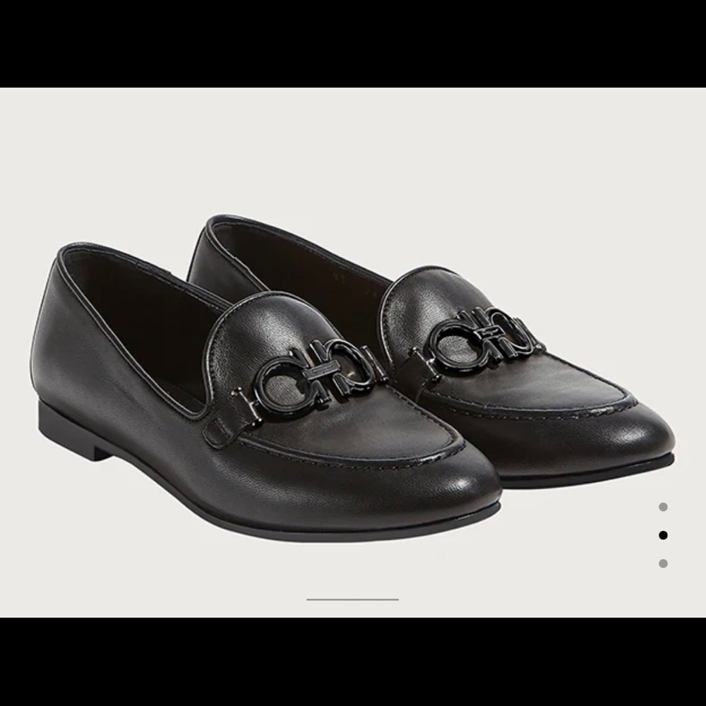 Salvatore Ferragamo Trifoglio Loafers Black 7